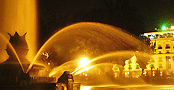 Dancing Fountain Show at the Alisher Navoi Opera and Ballet Theatre in Tashkent, Uzbekistan.